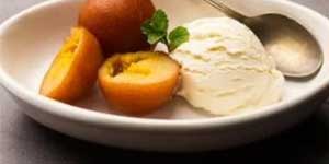 Gulab jamun with ice cream